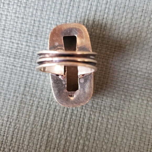 New Fossil Coral 925 Silver Ring. - Picture 8 of 12